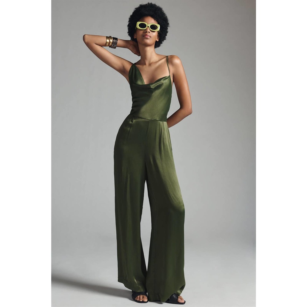 Anthropologie Olive Green Jumpsuit